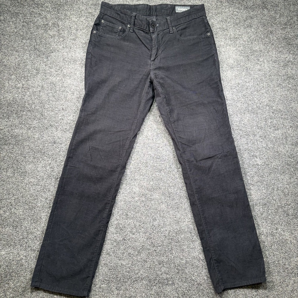 Bonobos Corduroy Pants Men's 30x30 Black Straight Stretch Outdoor Casual Chino